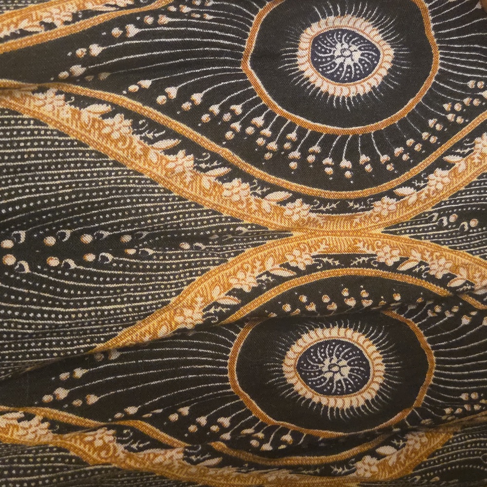 Bohemian Black and Golden Tan Harem pants, Brand New. O/S.